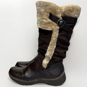 Kim Rogers Deep Brown Edith Fleece Boots Women’s 7.5 #5576